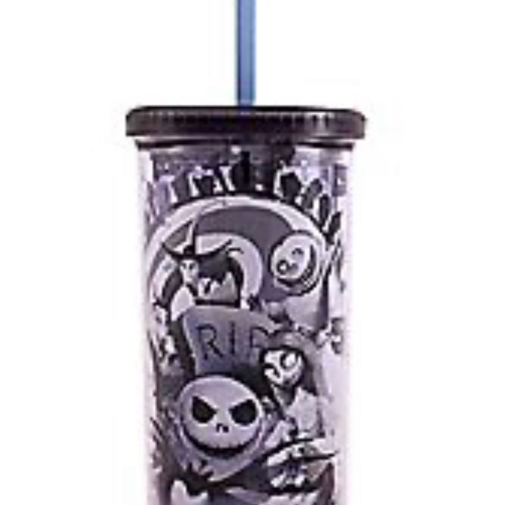 Nightmare Before Christmas Tumbler with Straw Plastic 20oz NWT